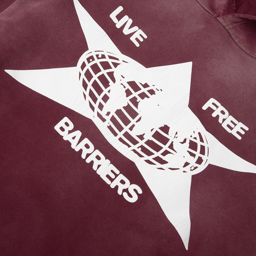 Barriers Cowrie Shell Hoodie - Maroon - Image 3