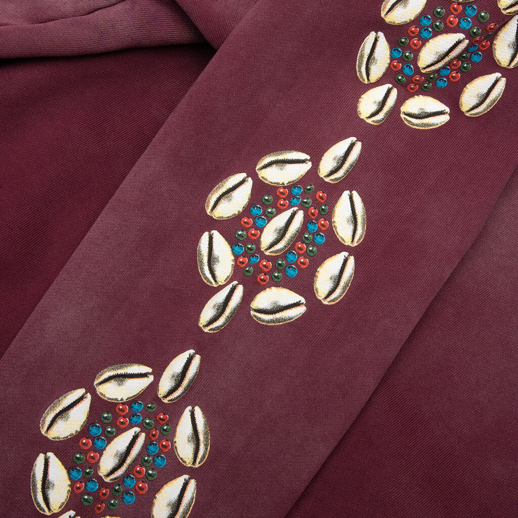 Barriers Cowrie Shell Hoodie - Maroon - Image 5