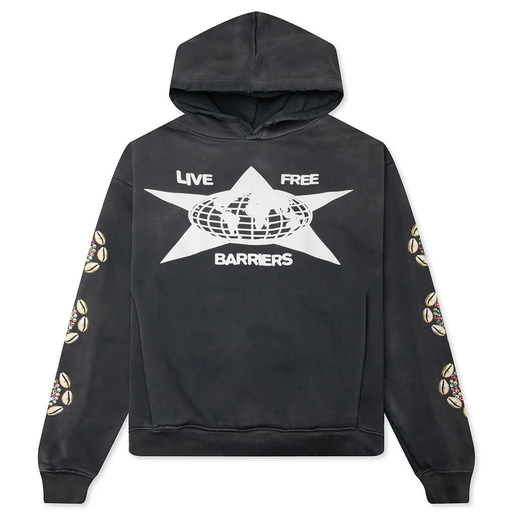 Cowrie Crystal Hoodie - Black