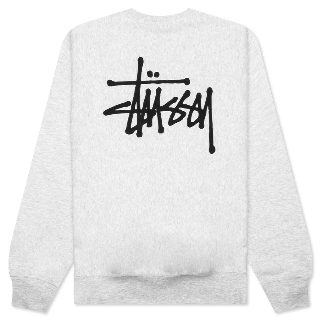Basic Stussy Crew - Ash Heather - Image 2