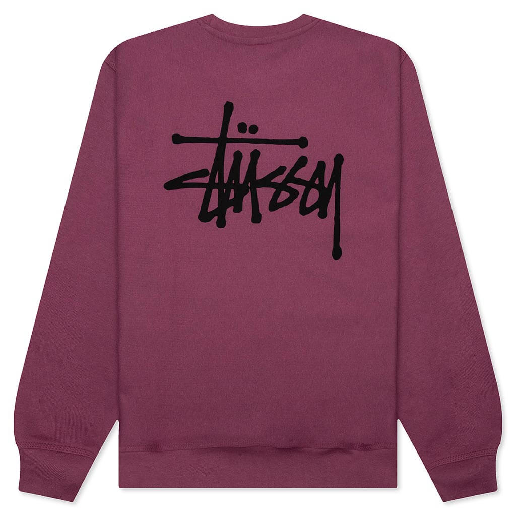 Basic Stussy Crew - Berry - Image 2