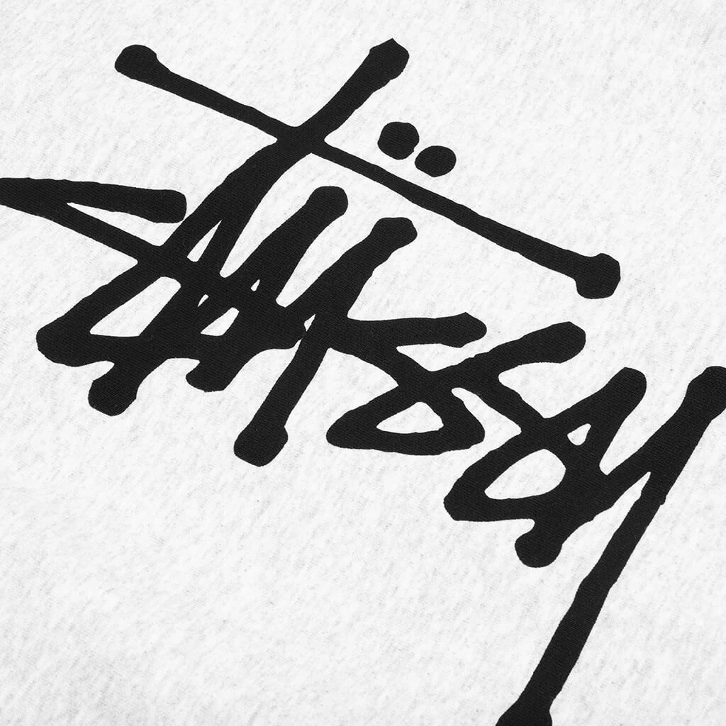 Basic Stussy Hoodie - Ash Heather - Image 4