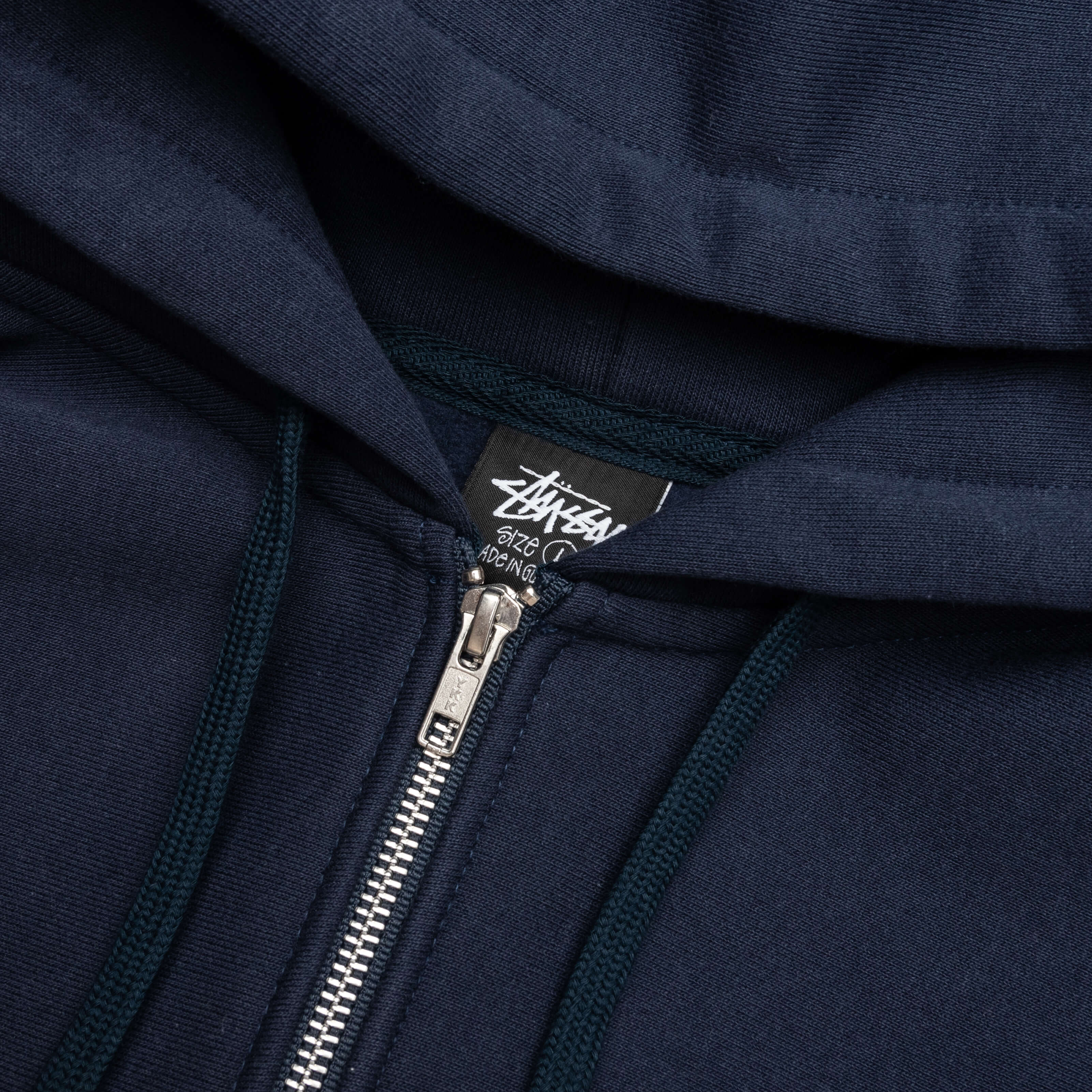 Basic Stussy Zip Hoodie - Navy - Image 3