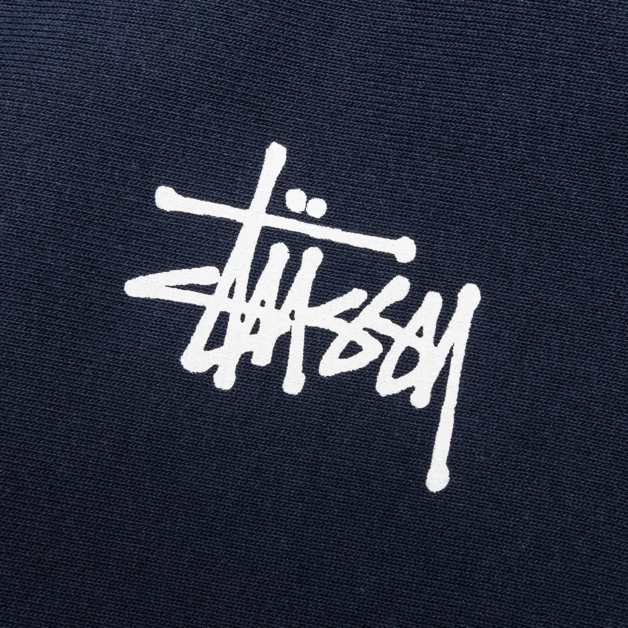 Basic Stussy Zip Hoodie - Navy - Image 4