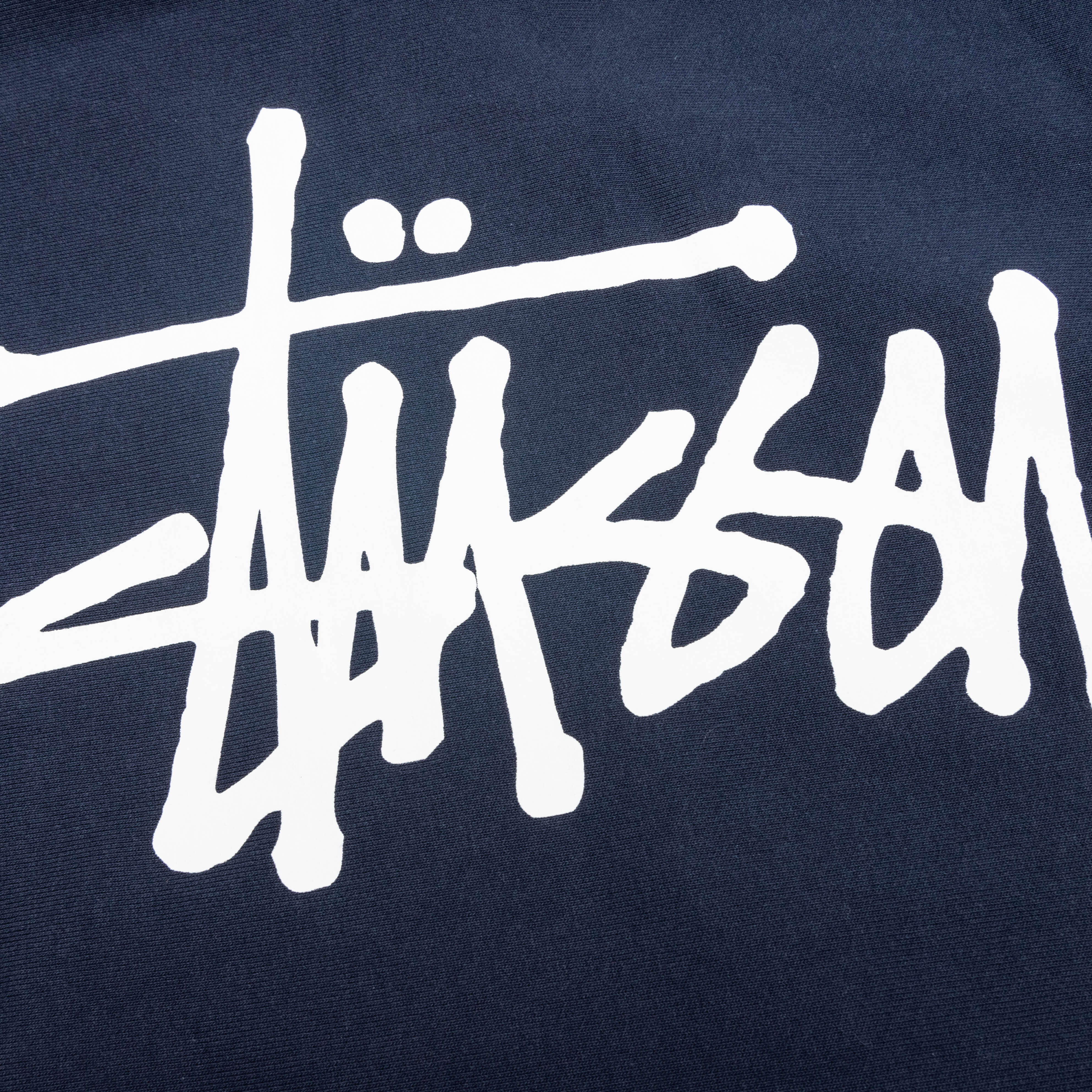 Basic Stussy Zip Hoodie - Navy - Image 5