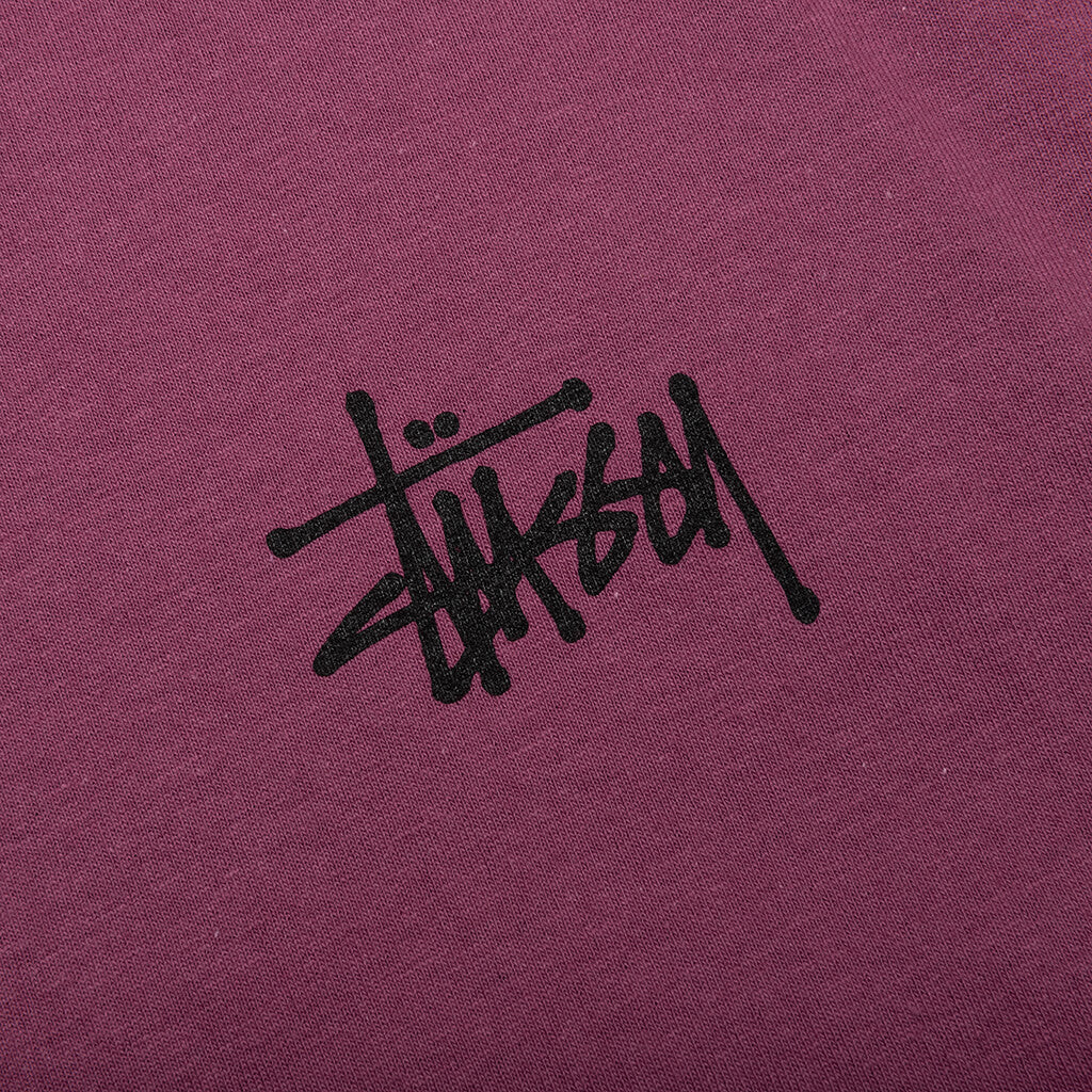 Basic Stussy L/S Tee - Berry - Image 3