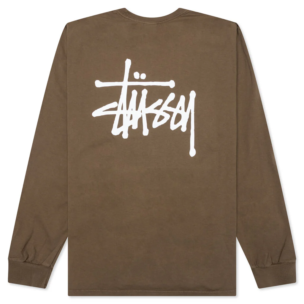 Basic Stussy Pig. Dyed L/S Tee - Brown - Image 2