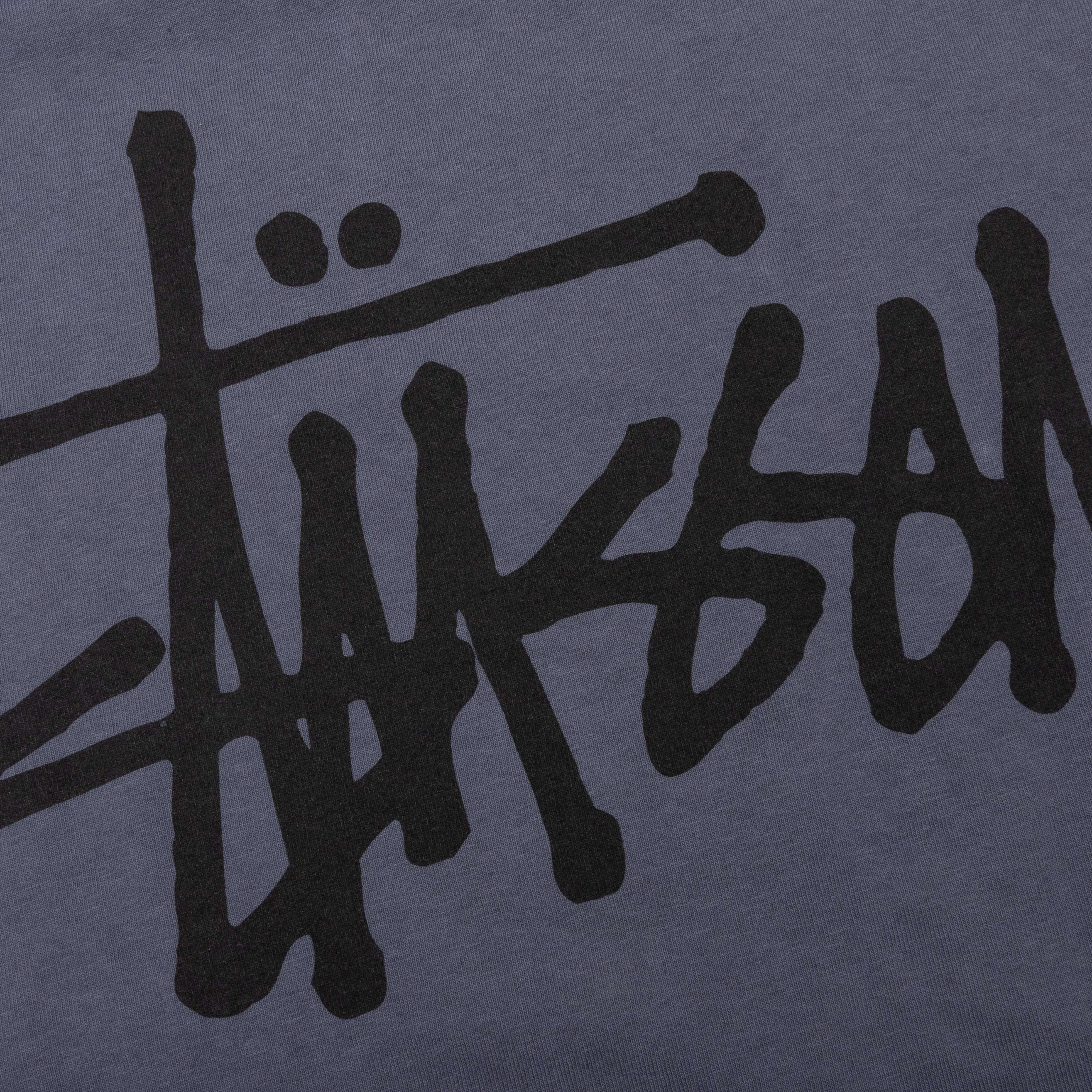 Basic Stussy Pigment Dyed L/S Tee - Indigo - Image 4