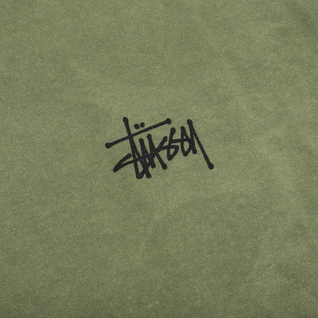 Basic Stussy Pig. Dyed L/S Tee - Olive - Image 3