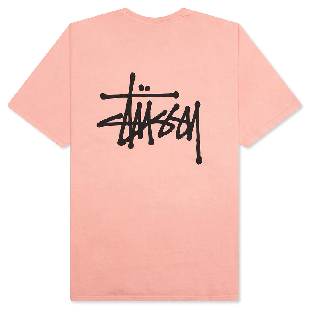 Basic Stussy Pig. Dyed Tee - Coral - Image 2