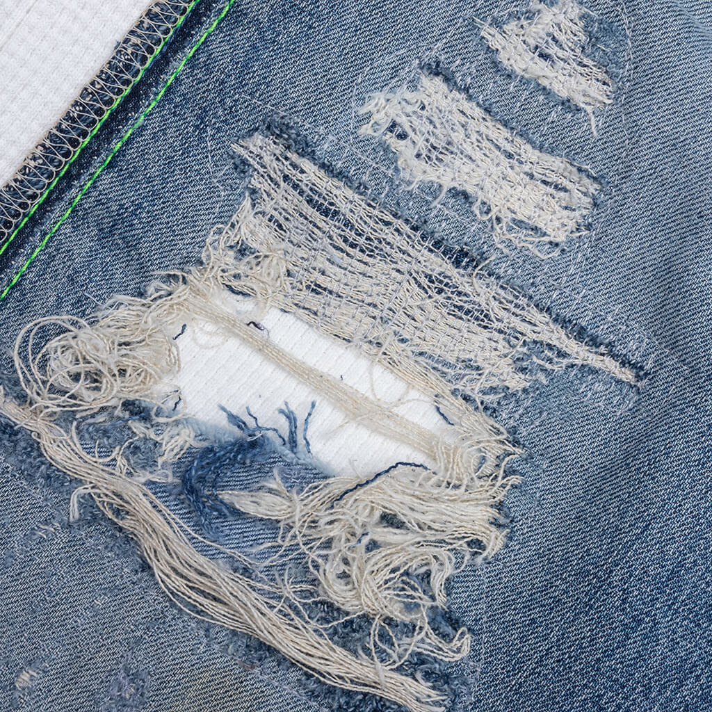 Franklin Denim Sweatpants - Indigo/White - Image 3