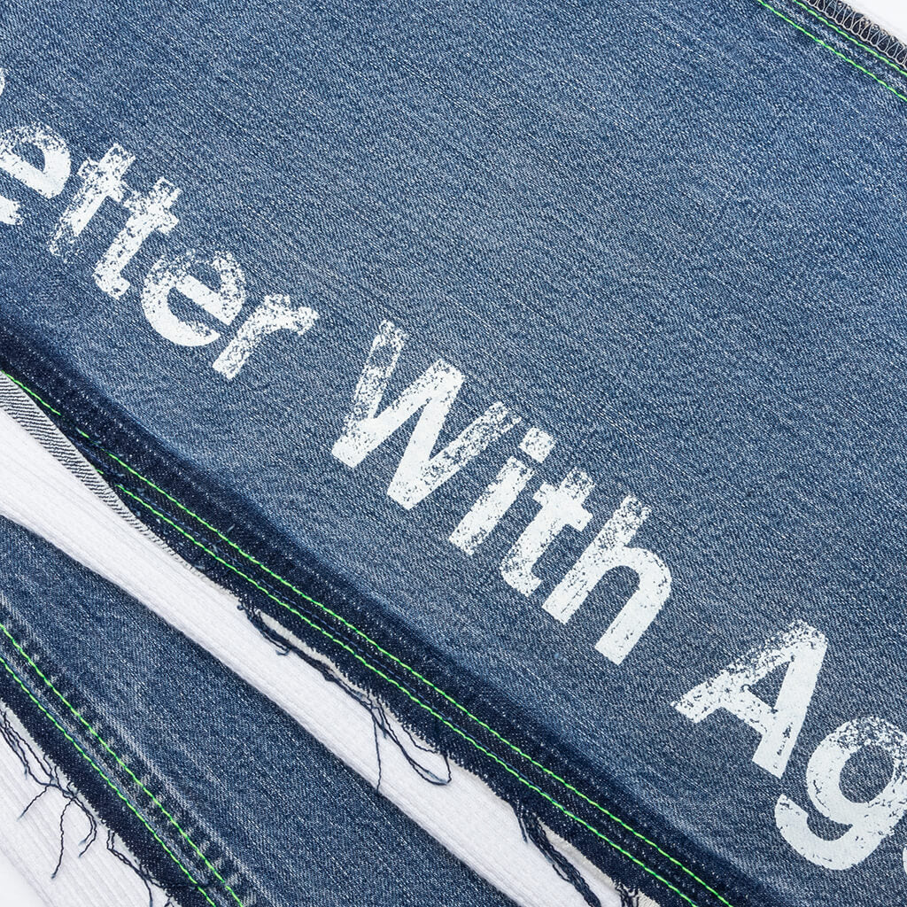 Franklin Denim Sweatpants - Indigo/White - Image 4