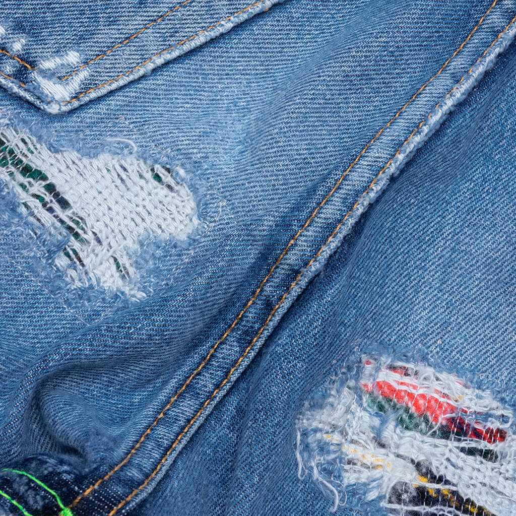 Monroe Triple-Wide Denim Repair Short - Indigo - Image 5