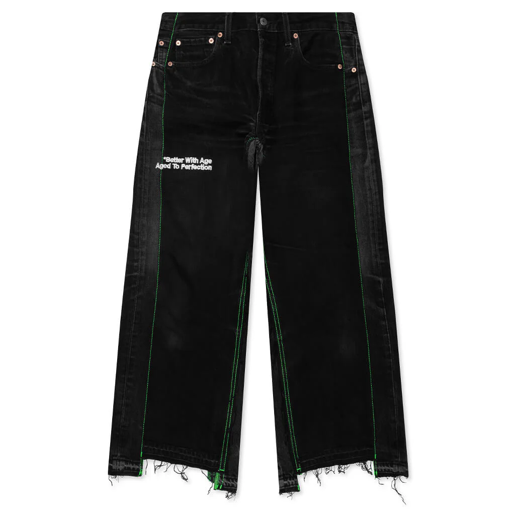 Monroe Triple Wide Denim Trouser - Black