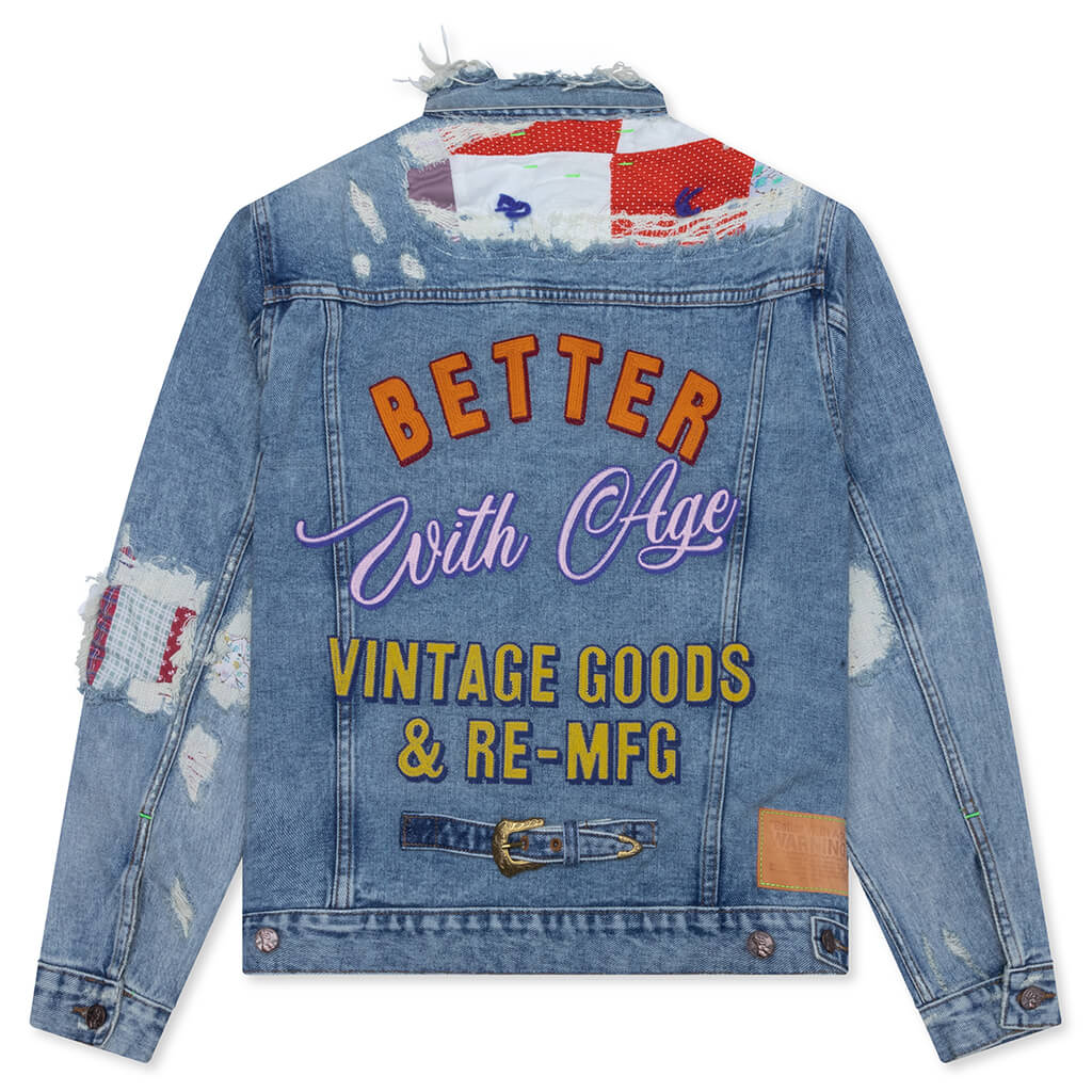 Repair Denim Jacket - Indigo - Image 2