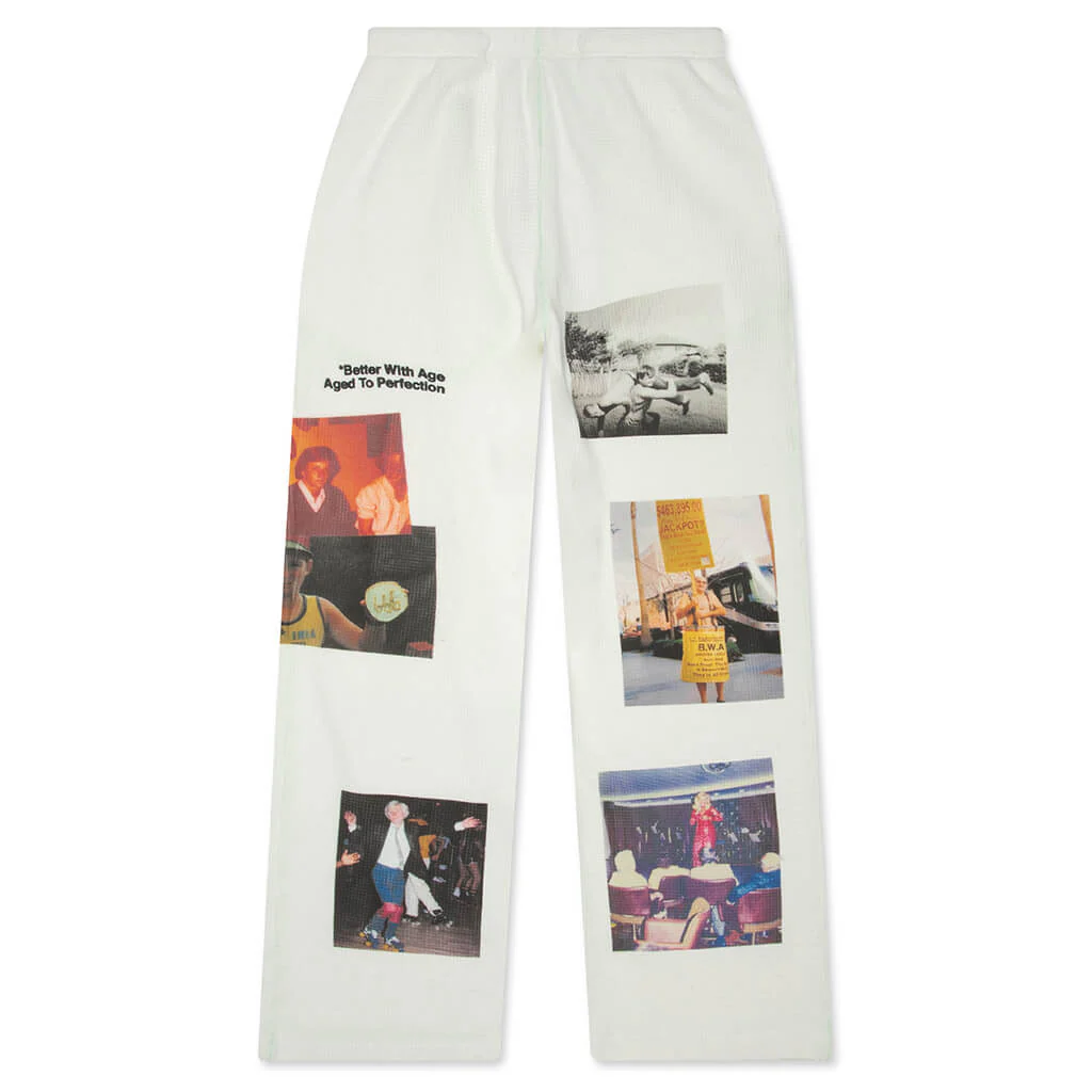 Ricky Waffle Sweatpant - White