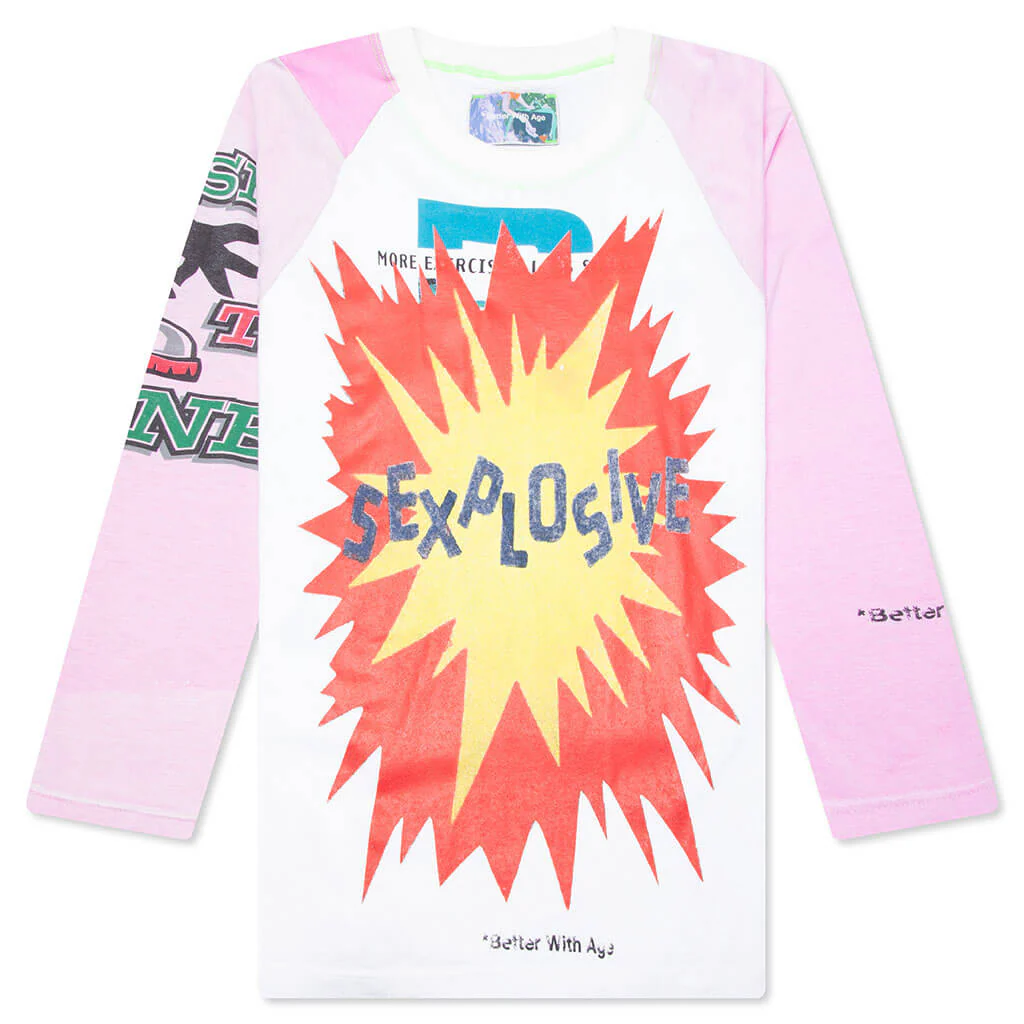 Sexplosive Raglan Tee - White