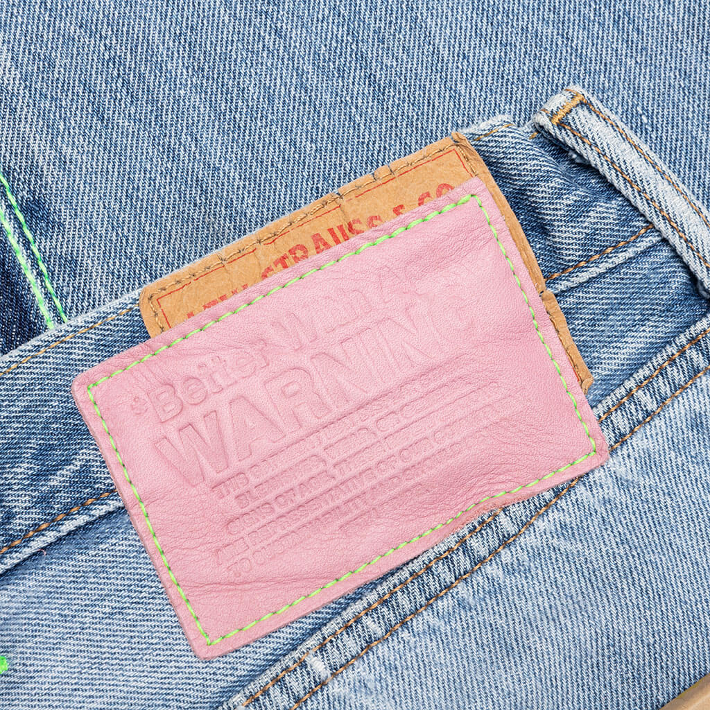 Sham Hand-Beaded Double-Wide Denim - Indigo - Image 4