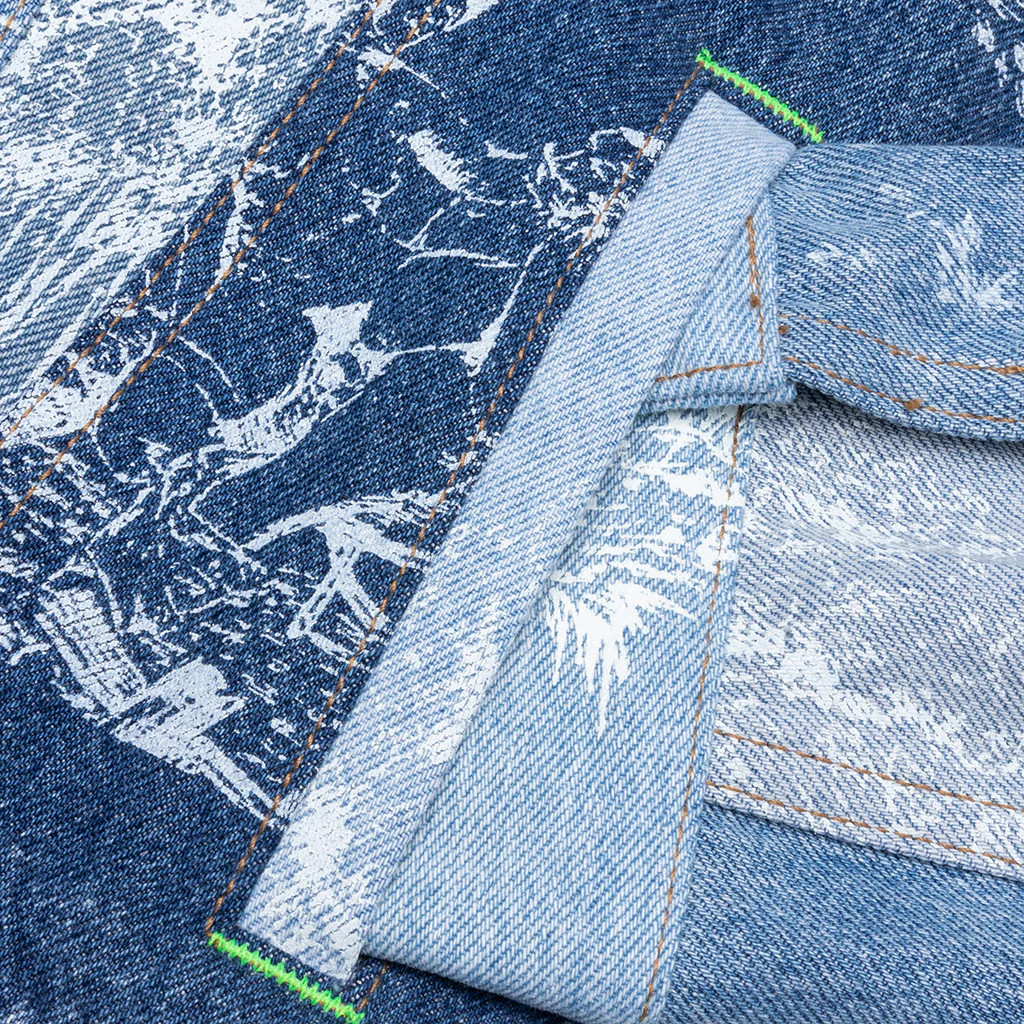 Teresa Reconstructed Trucker Jacket - Indigo - Image 6