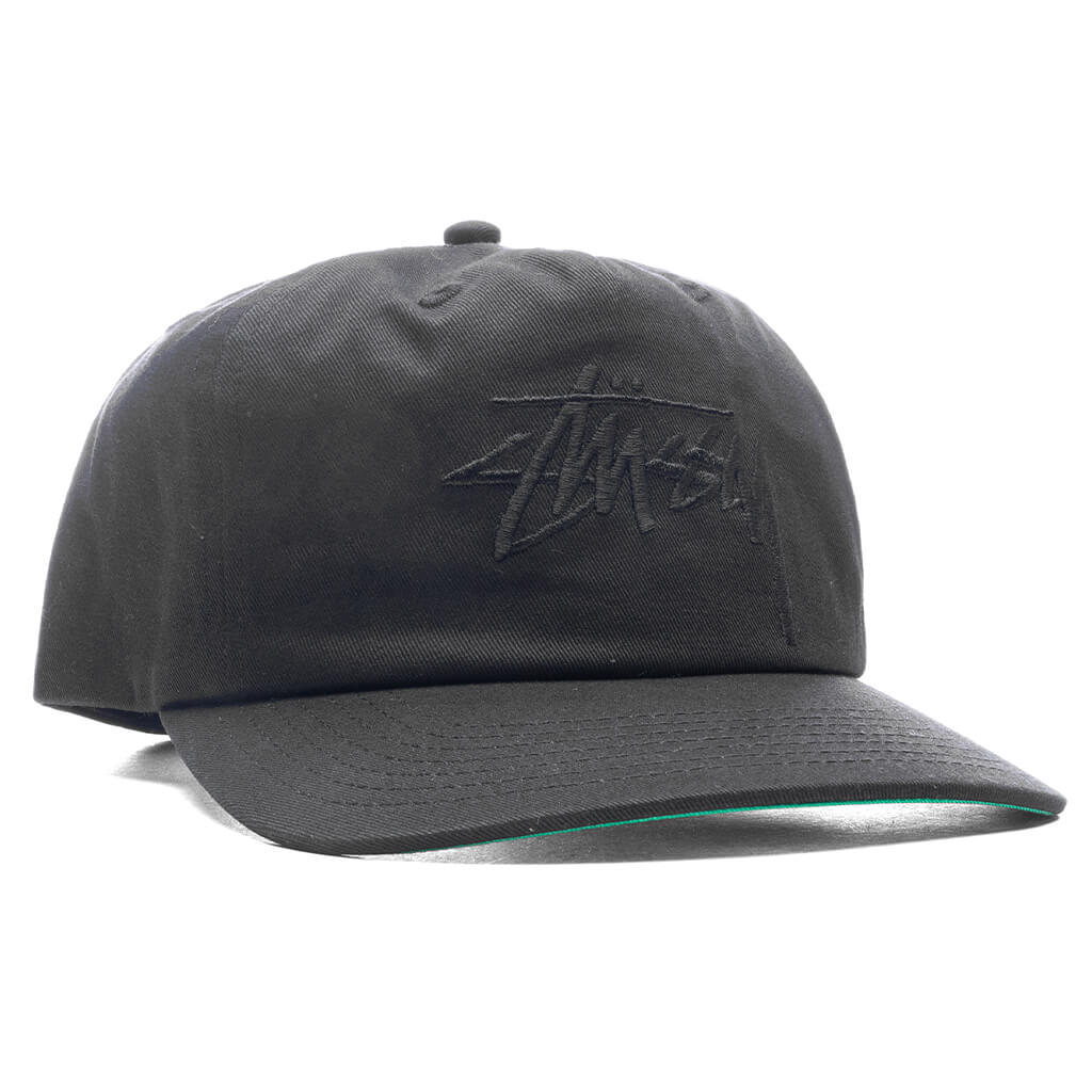 Big Stock Mid Depth Cap - Black - Image 3