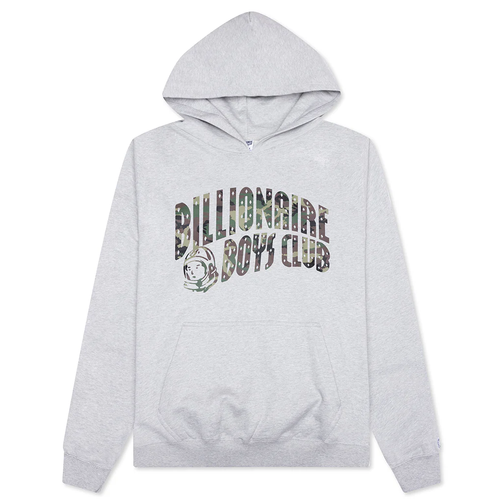 Camo Hoodie - Heather Grey