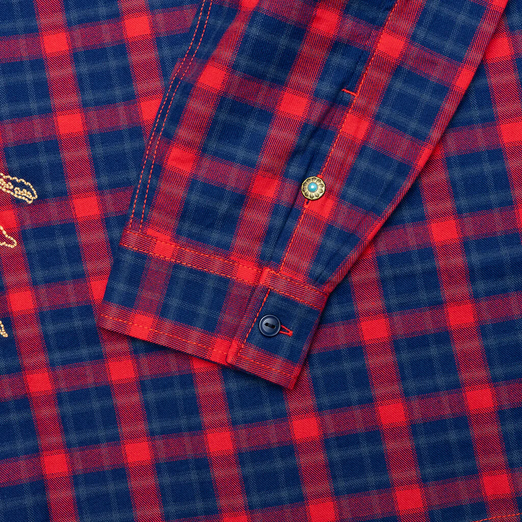 BB Dust L/S Flannel - Racing Red - Image 3
