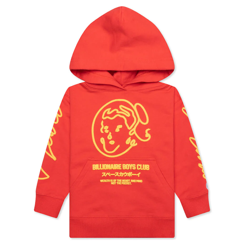 Kids BB Space Rodeo Hoodie - Poppy Red