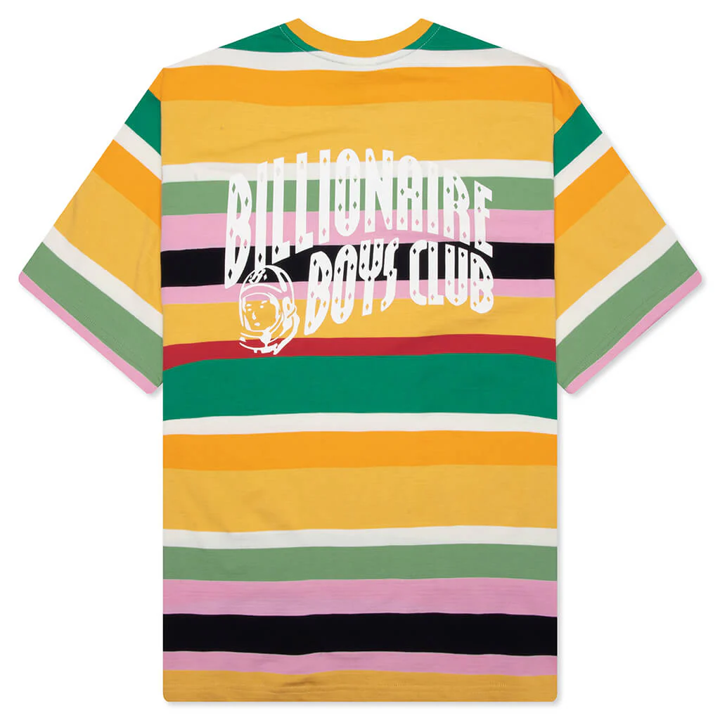 Striped Treble Cropped Tee - Winter White/Stripes - Image 2