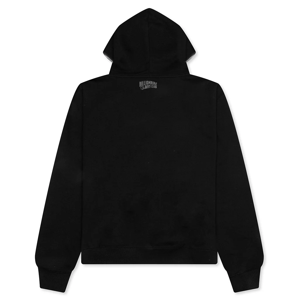 HMU Zip Front Hoodie - Black - Image 2
