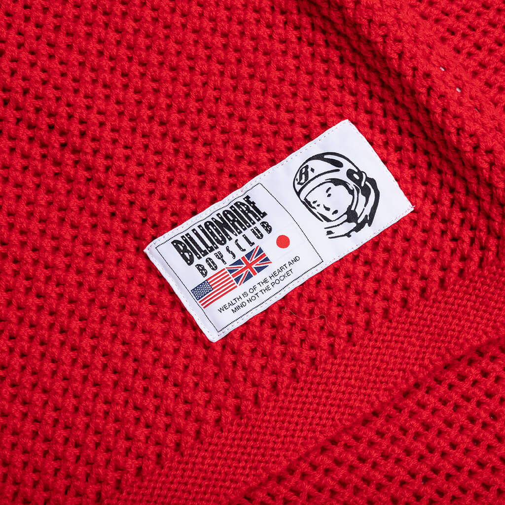 Mercer Jersey S/S Knit Cropped Fit Shirt - Red - Image 3