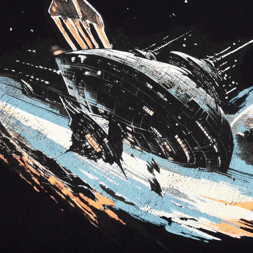 Space Runner S/S Knit Oversized Fit Shirt - Black - Image 3