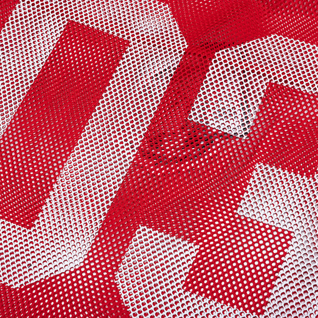 Varsity S/S Crop Fit Knit Football Jersey - Red - Image 4