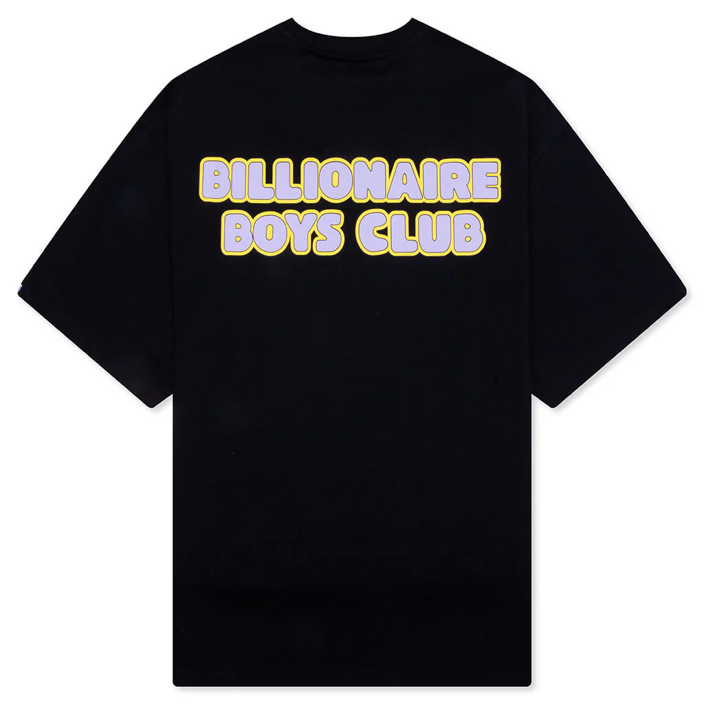 Wealth Heart Mind S/S Crop Fit Knit Shirt - Black - Image 2