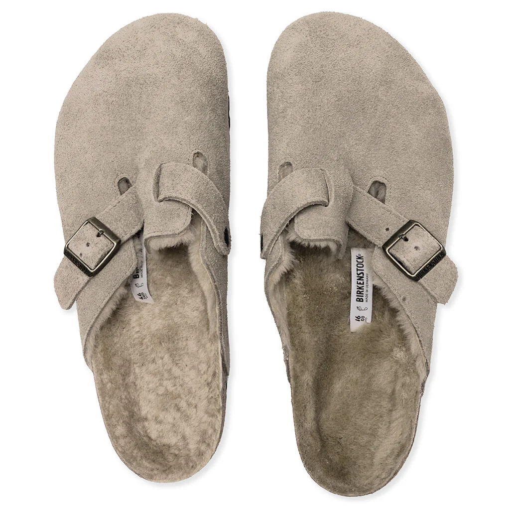 Boston Shearling Suede Leather - Taupe - Image 2