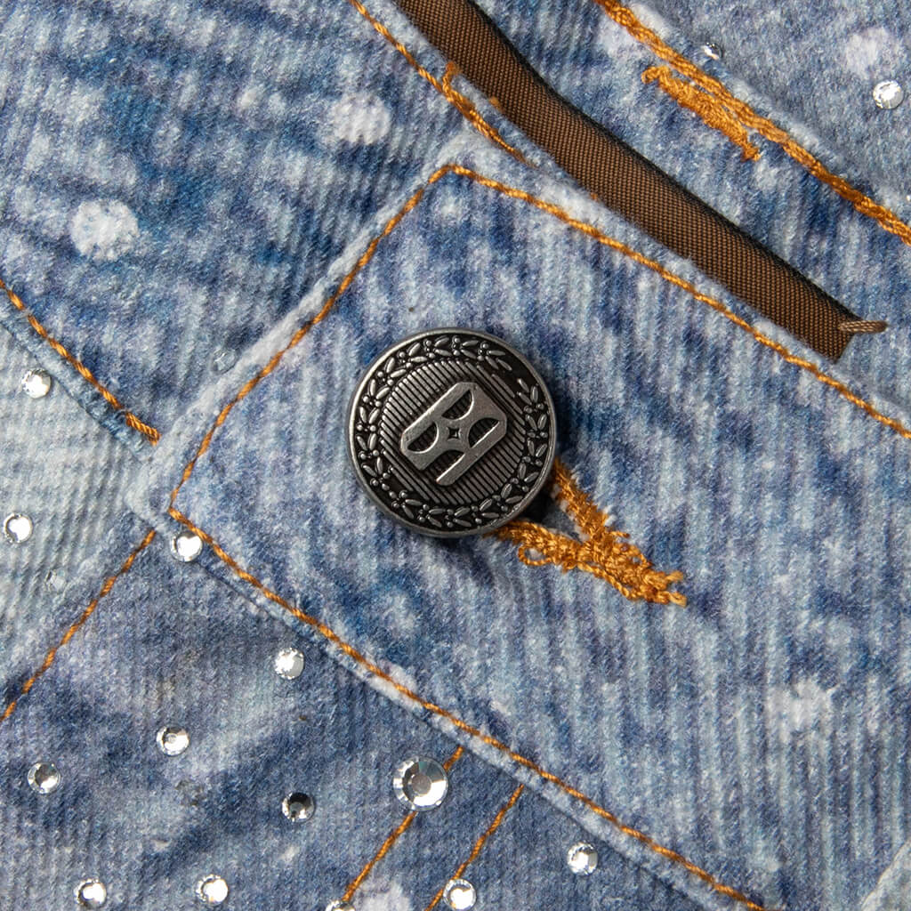 20K Swarovski Diamond Boro Jean - Blue - Image 3