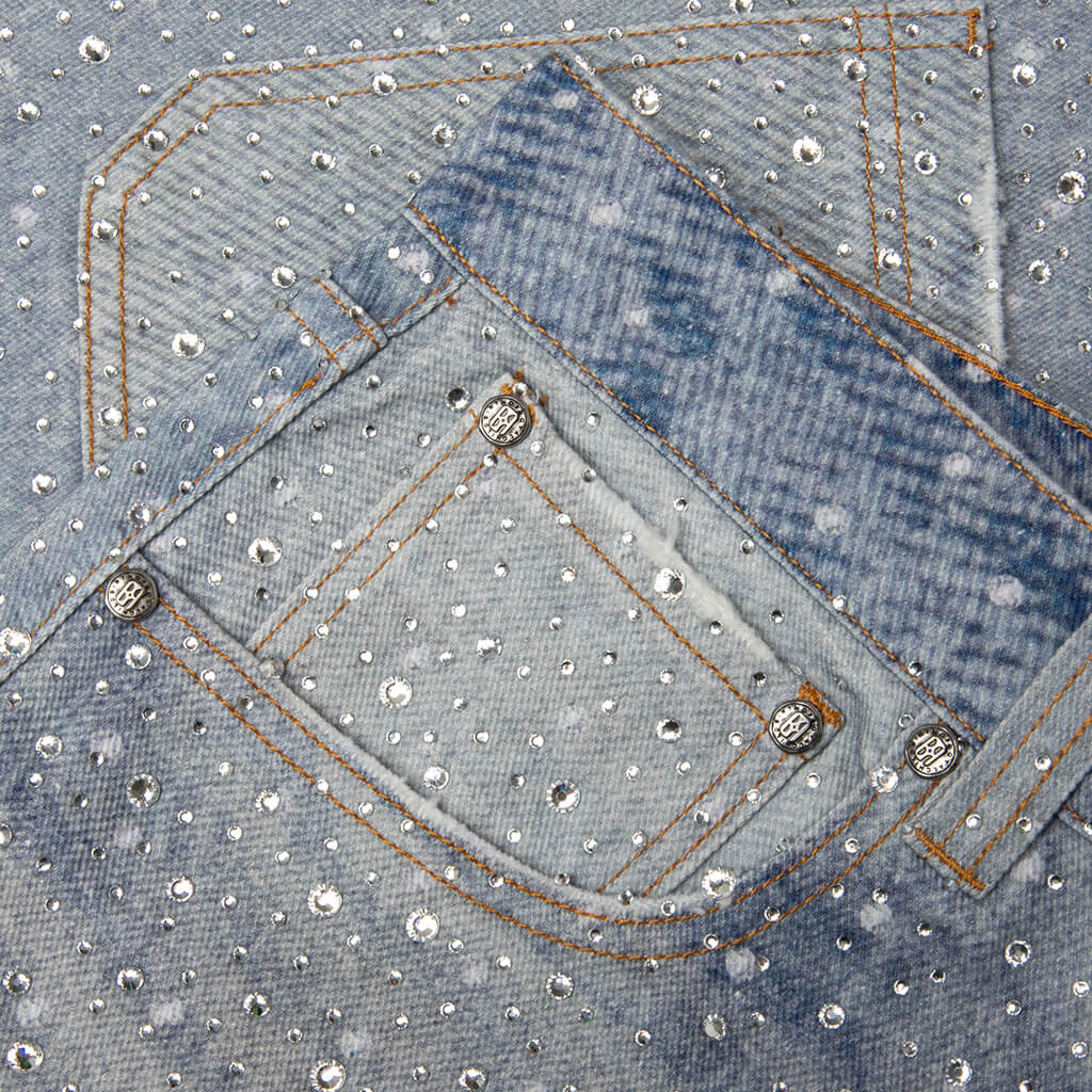 20K Swarovski Diamond Boro Jean - Blue - Image 4