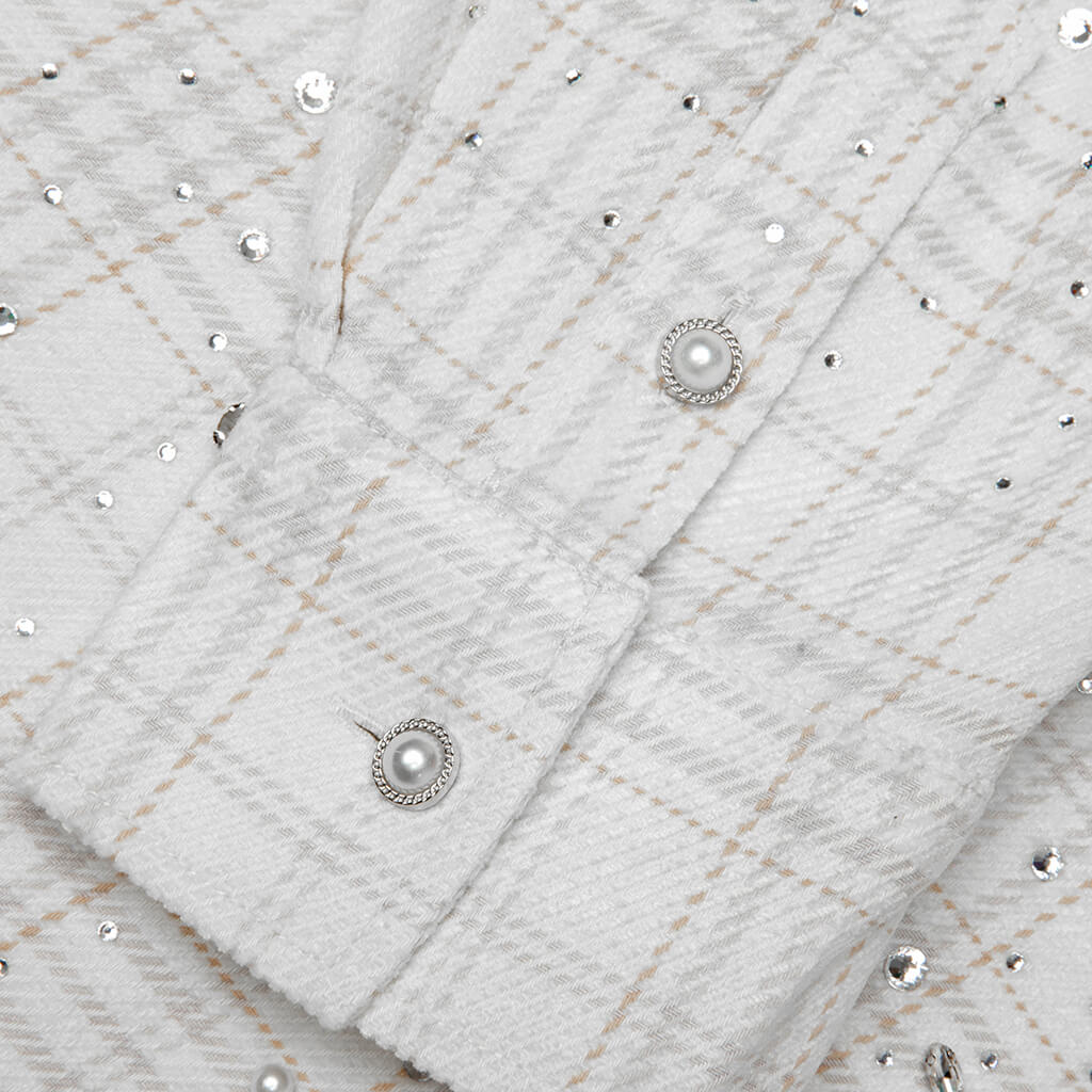 20K Pearl Diamond Shirt - White/Beige - Image 4
