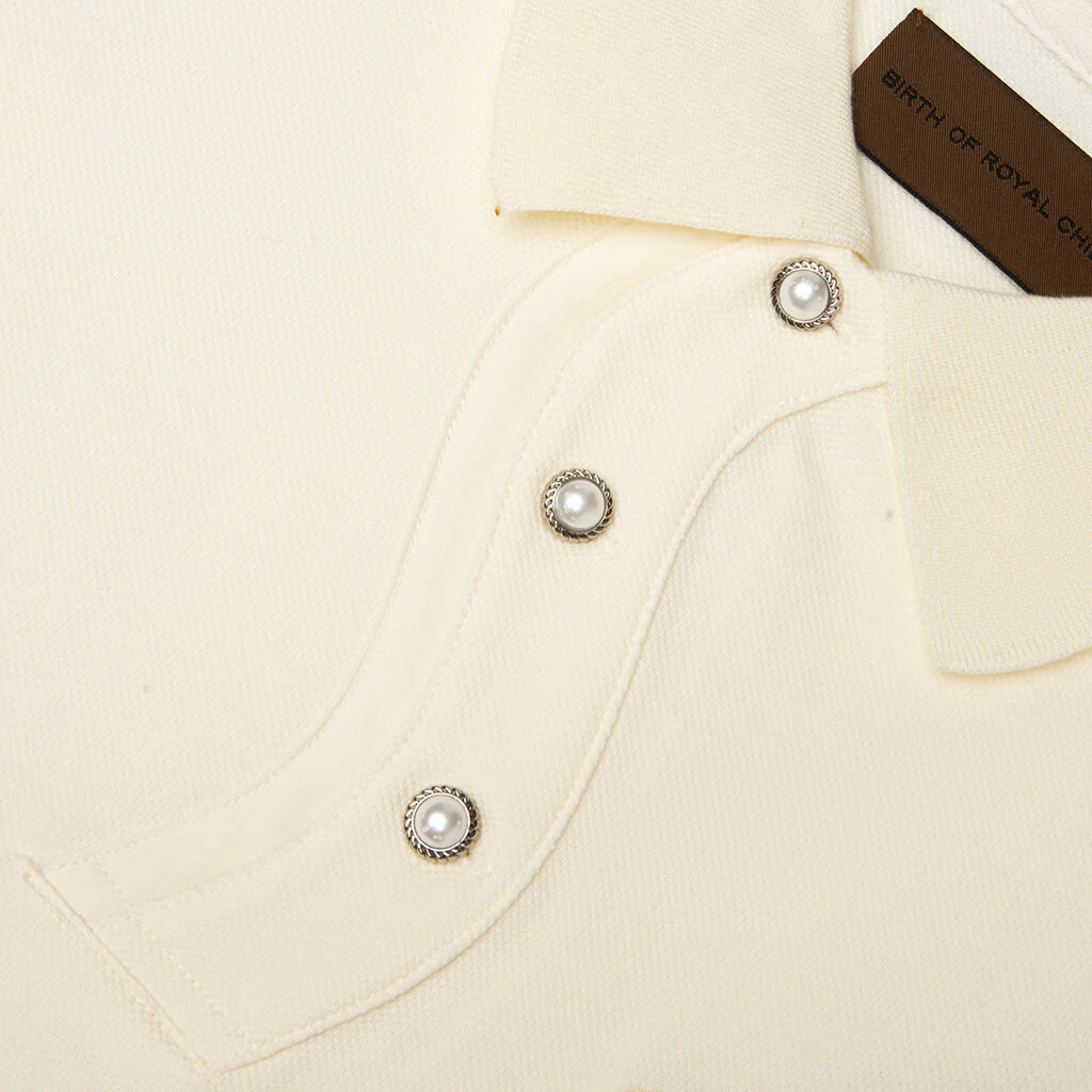 Fluid Placket Polo - White - Image 3