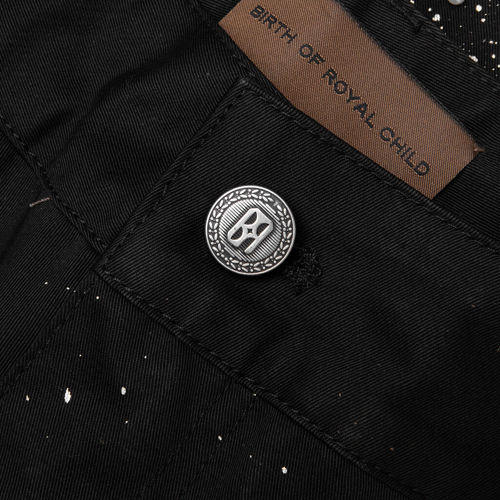 Pearl Pleated Wide Shorts - Black - Image 3