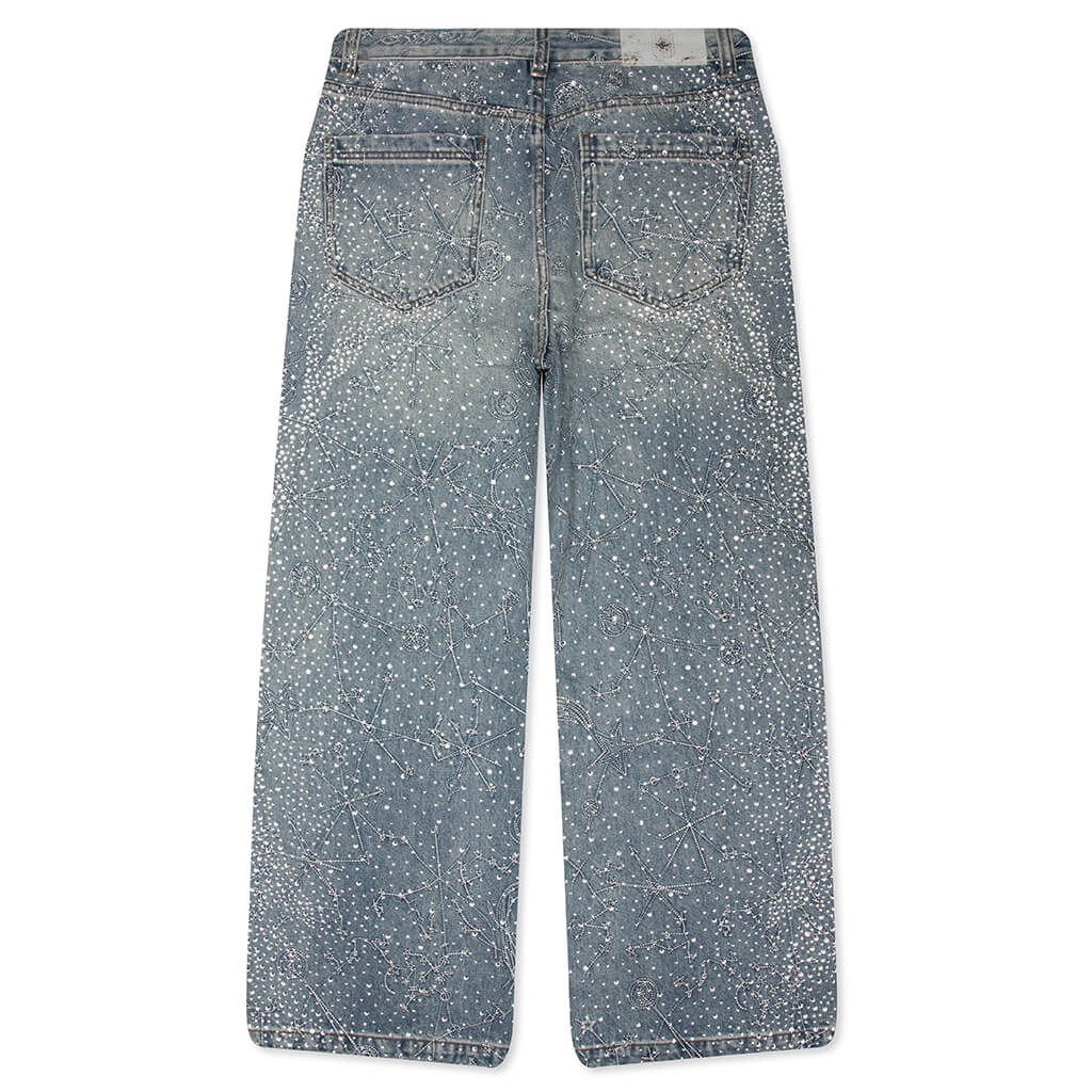 20K Zodiac Diamond Denim Pants - Blue - Image 2