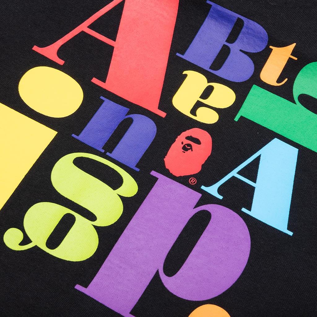 Kid's Colorful A Bathing Ape Logo Tee - Black - Image 4