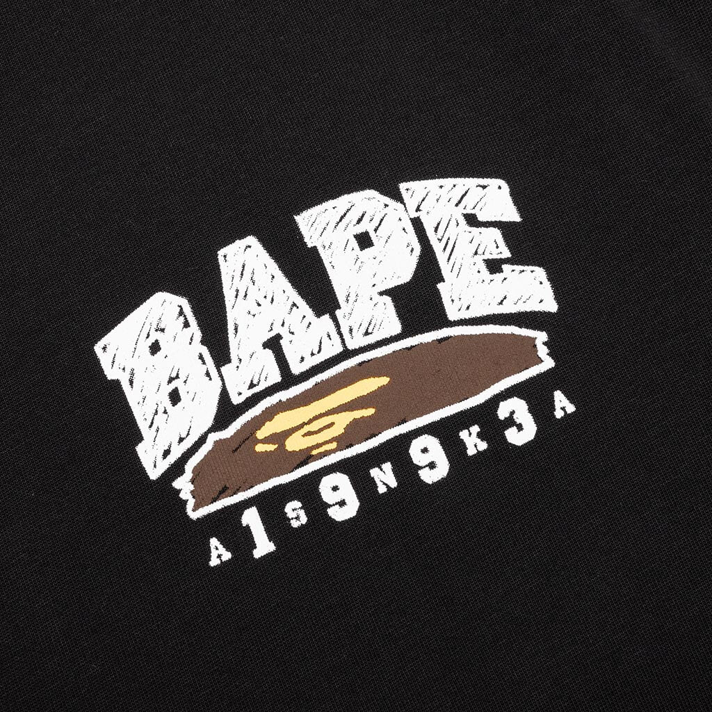 Hand Draw Bape Relaxed Fit Tee - Black - Image 5