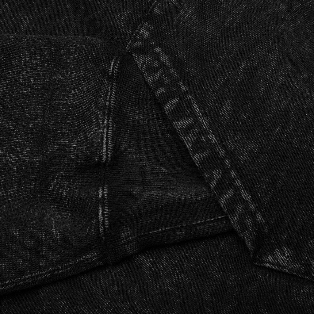 Over Dye Pullover Relaxed Fit Hoodie - Black - Image 5