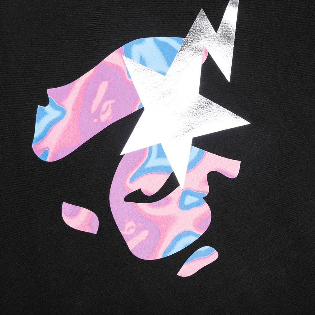 Liquid Camo Ape Face Sta Tee - Black/Pink - Image 3