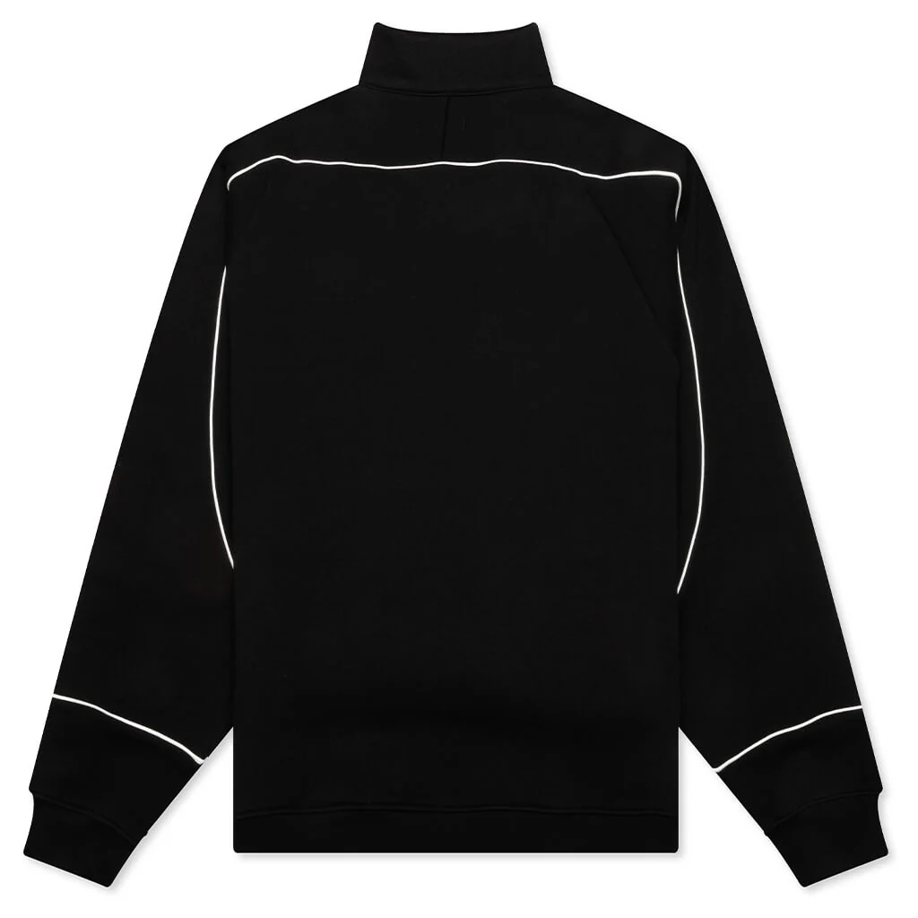 BxR Piped Quarter Zip Sweater - Black - Image 2