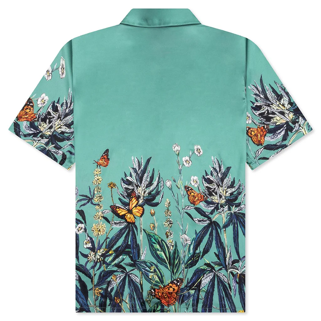 Botanical Silk S/S Shirt - Ocean Botanical - Image 2