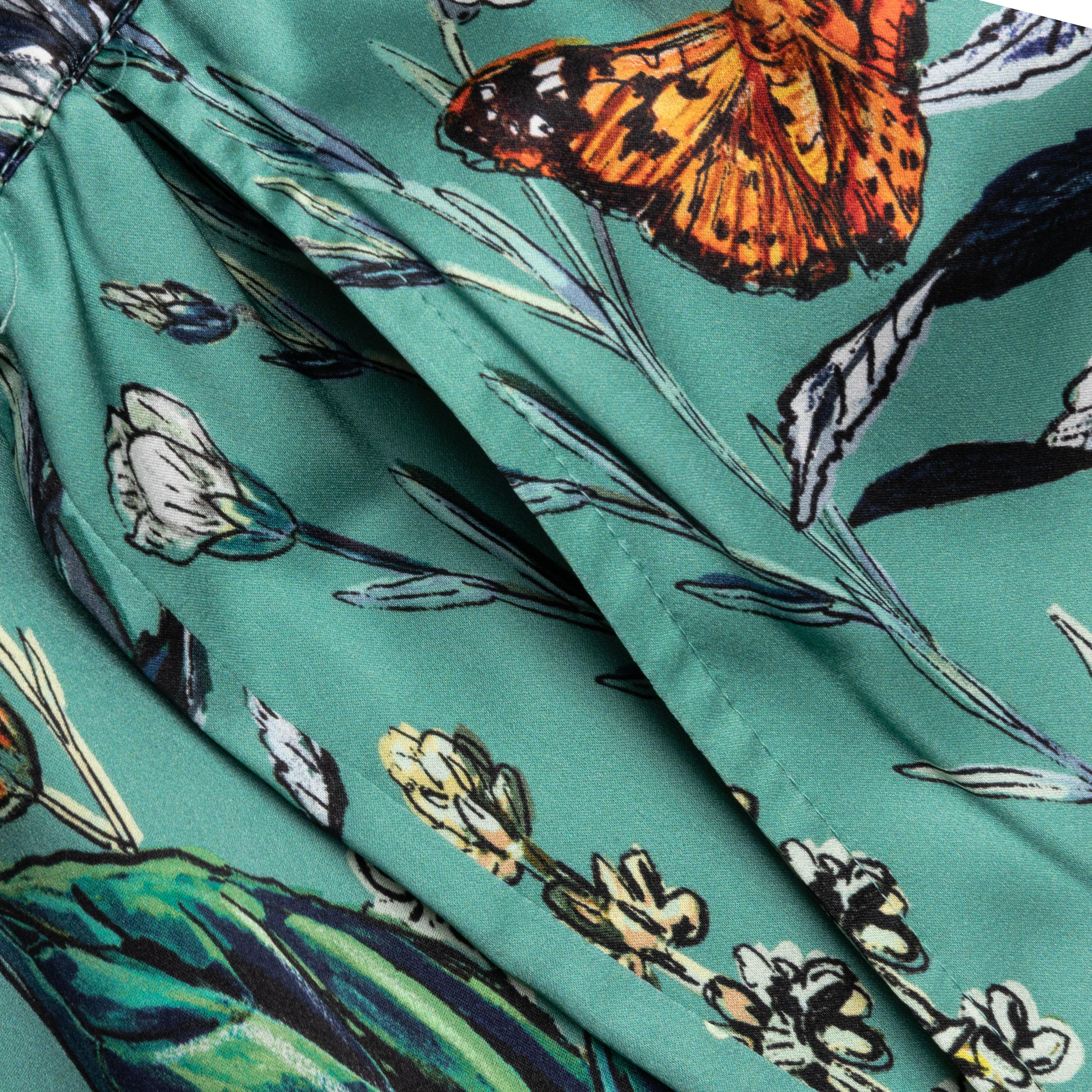 Botanical Silk Short - Ocean Botanical - Image 3