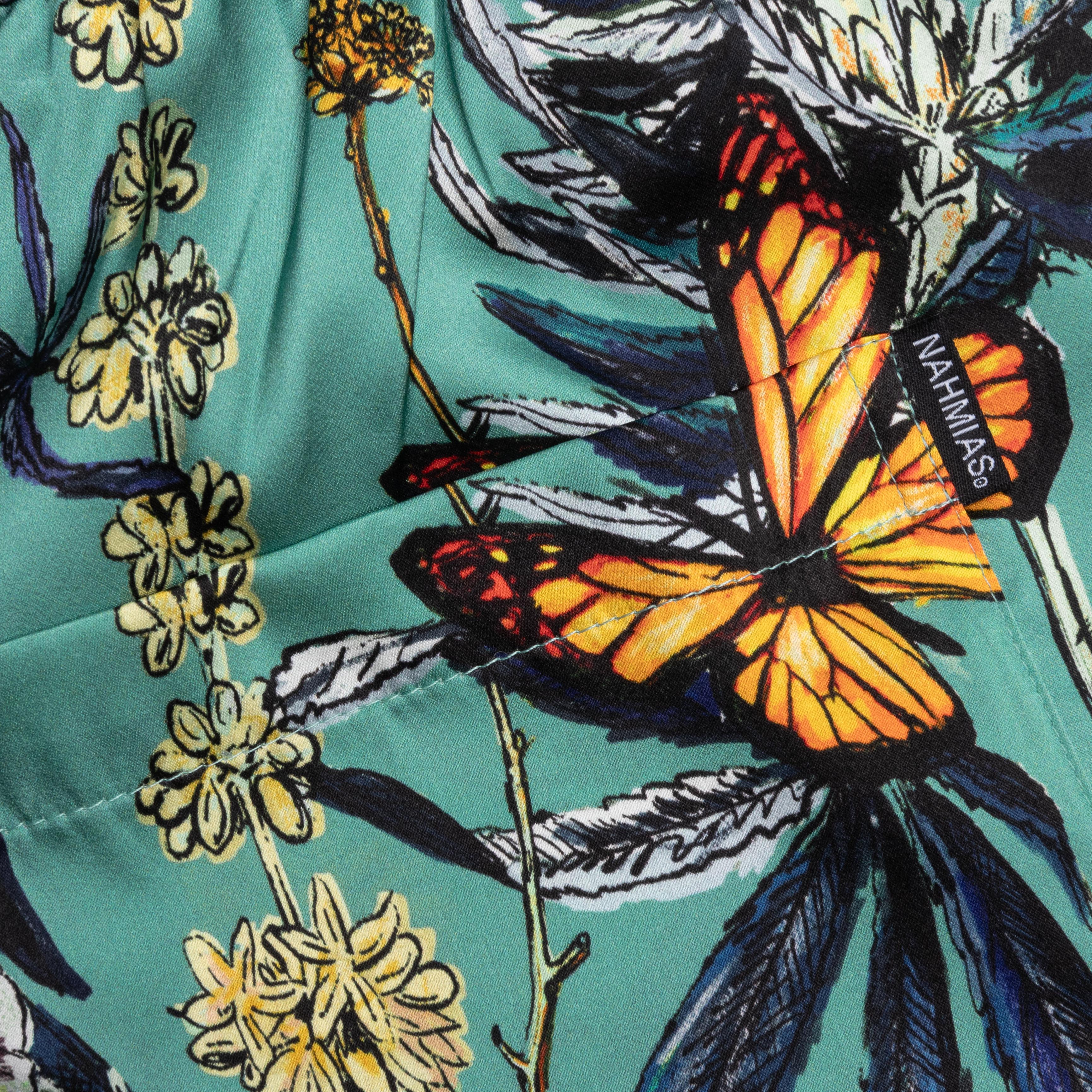 Botanical Silk Short - Ocean Botanical - Image 4