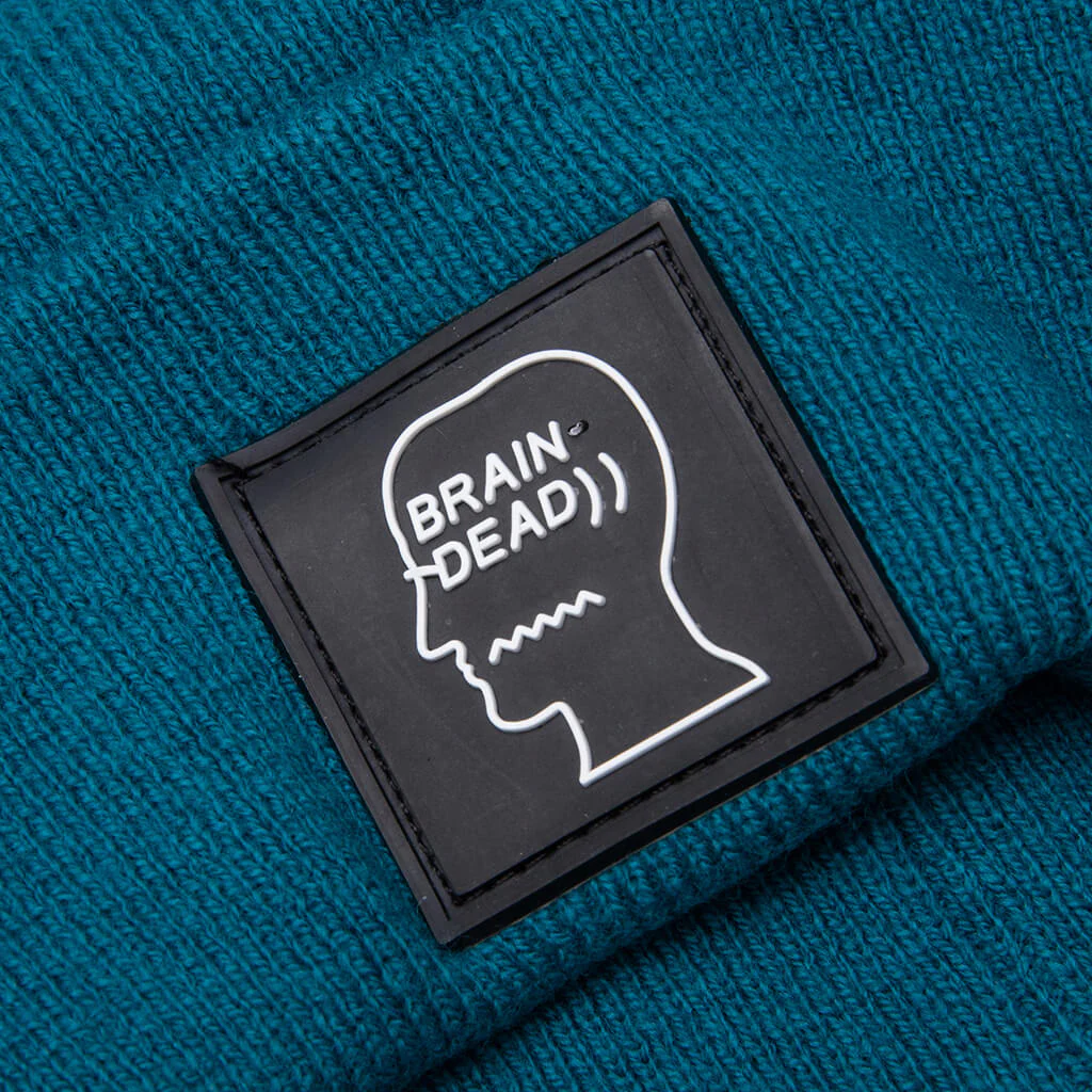 Logo Head Wool Beanie - Mallard Green - Image 3