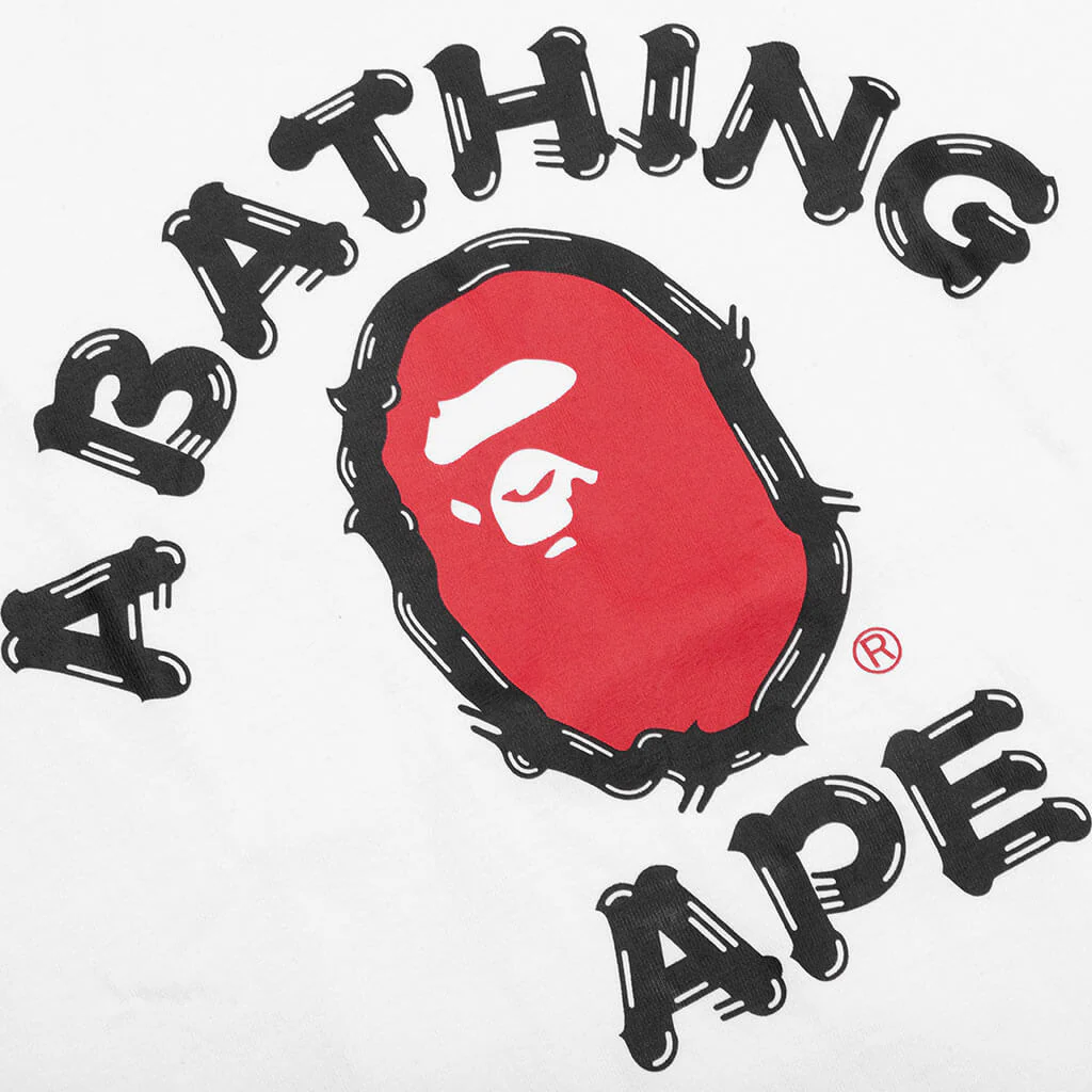Brush College Tee - White - Image 3